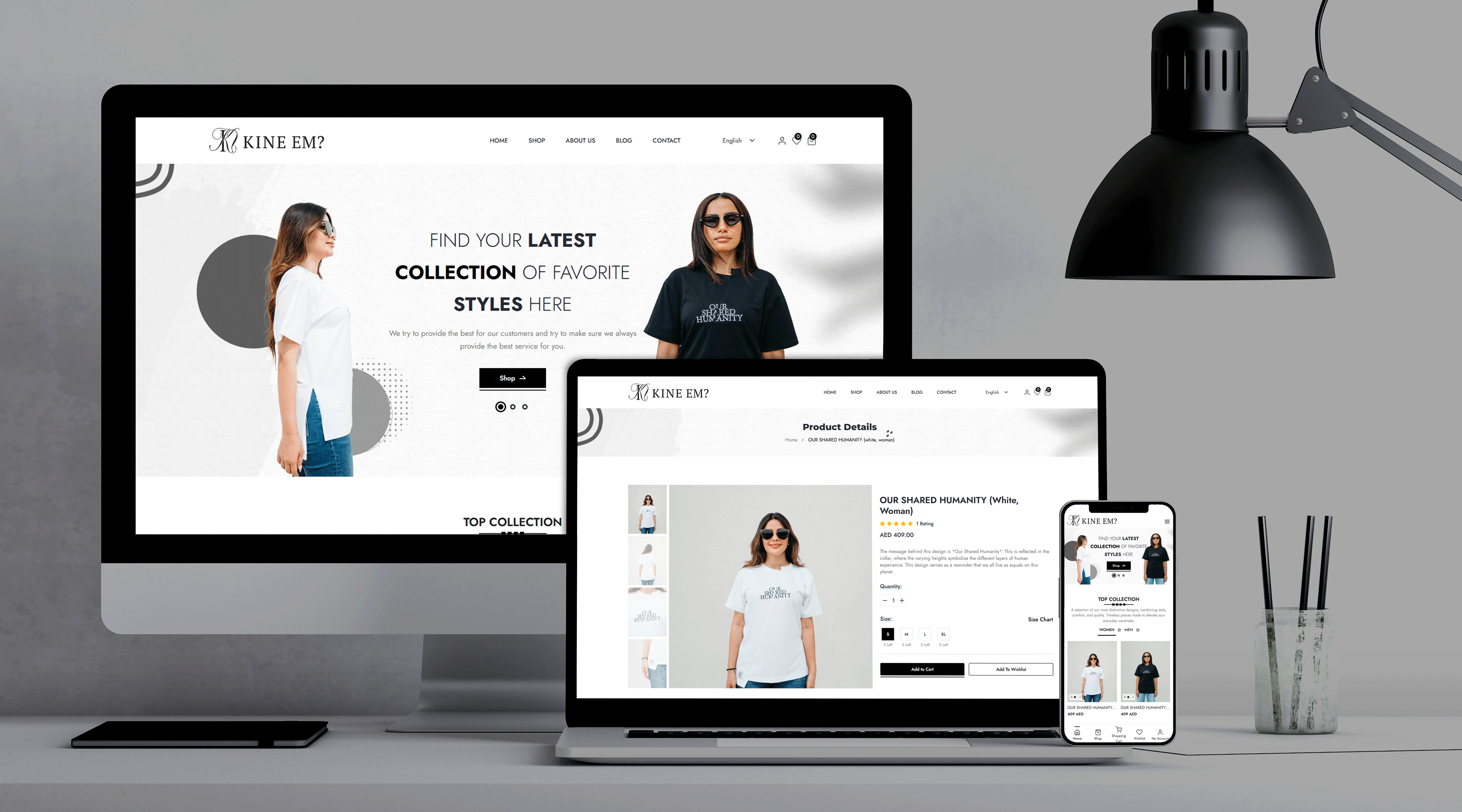 Kine Em Online shopping website and Mobile web Aplication